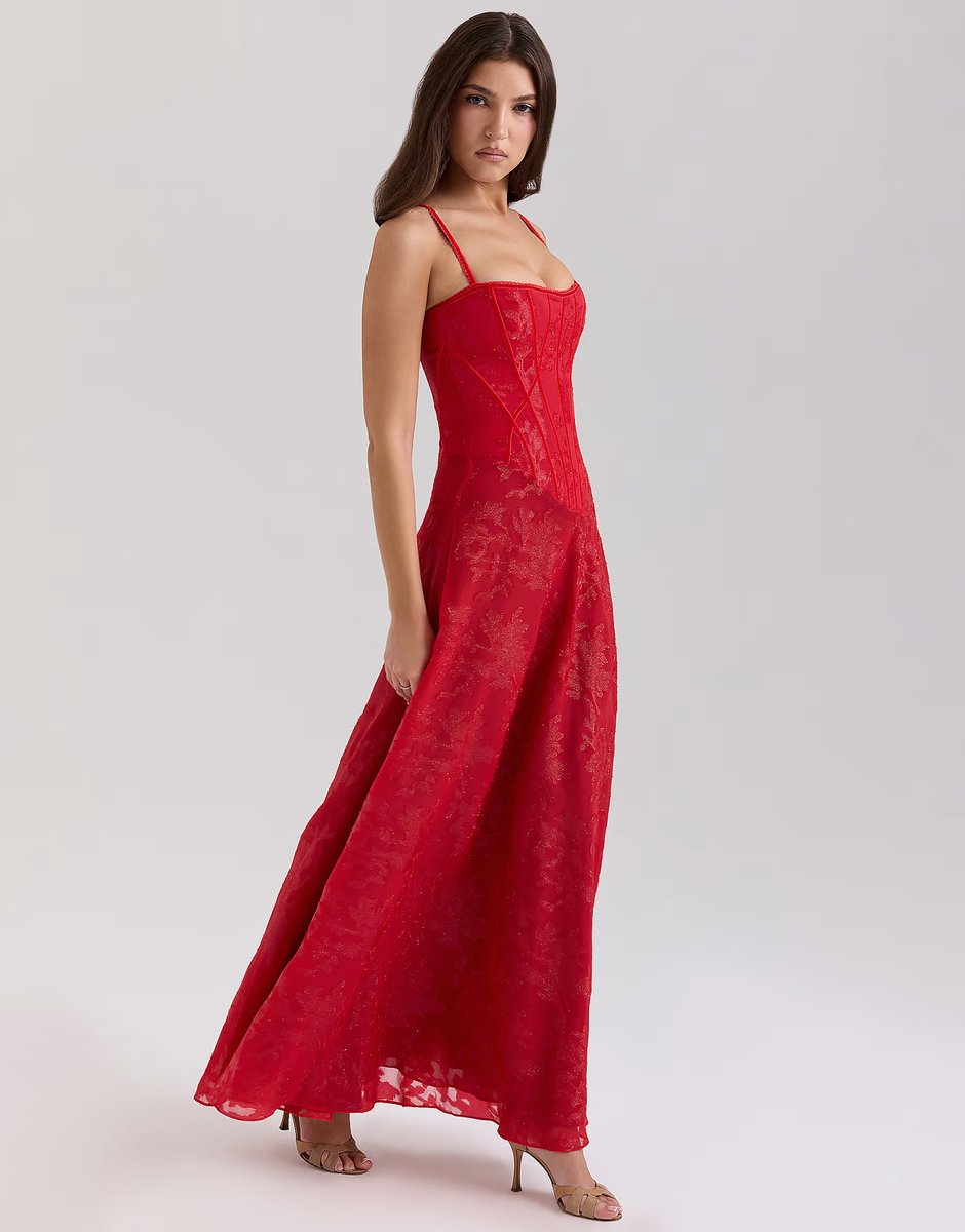 ASOS House of CB Esme maxi dress in red - 4