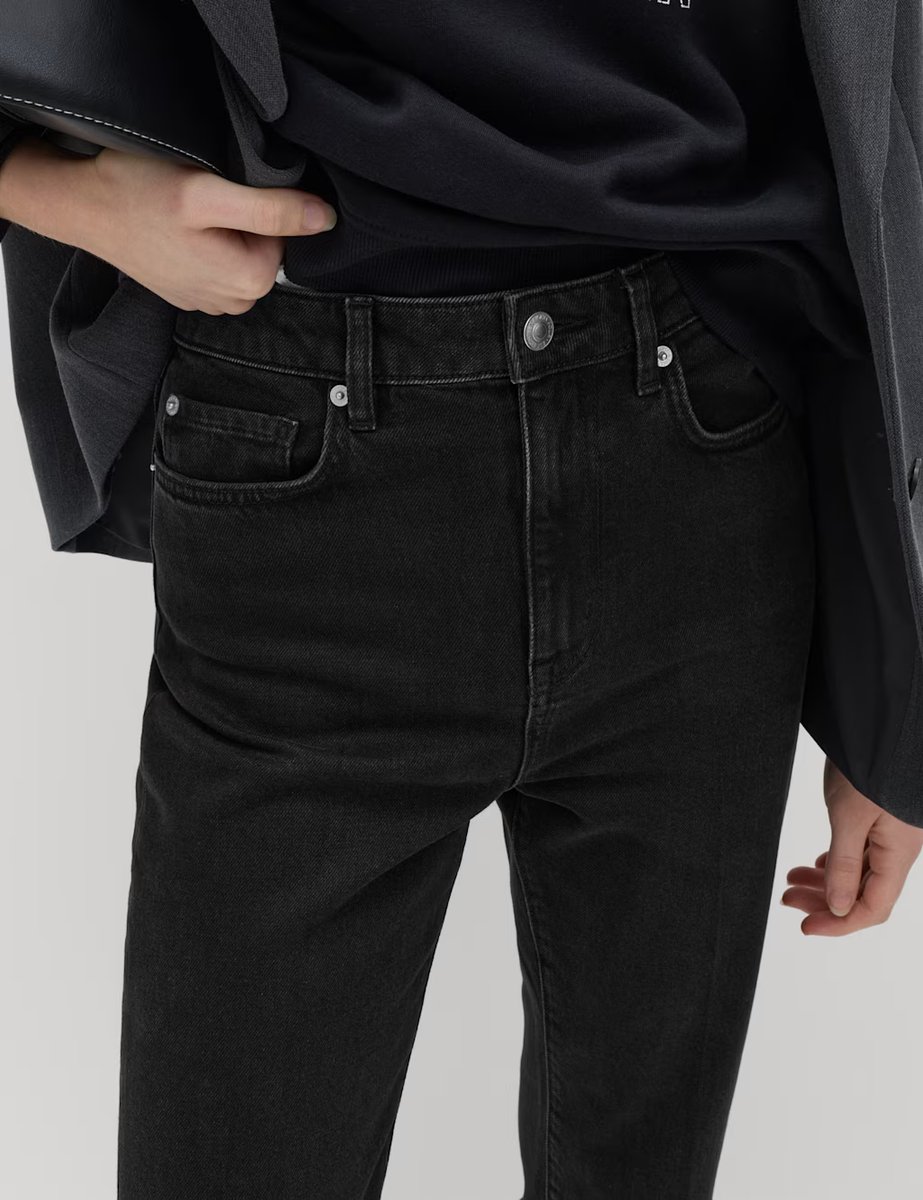 Marks & Spencer M&S High Waisted Flared Jeans Black - 2