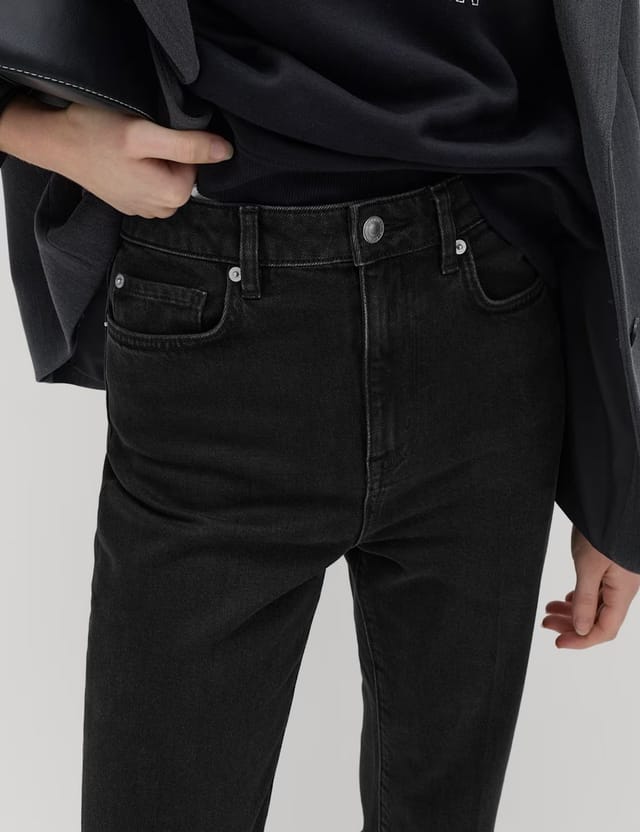 Marks & Spencer M&S High Waisted Flared Jeans Black - 2