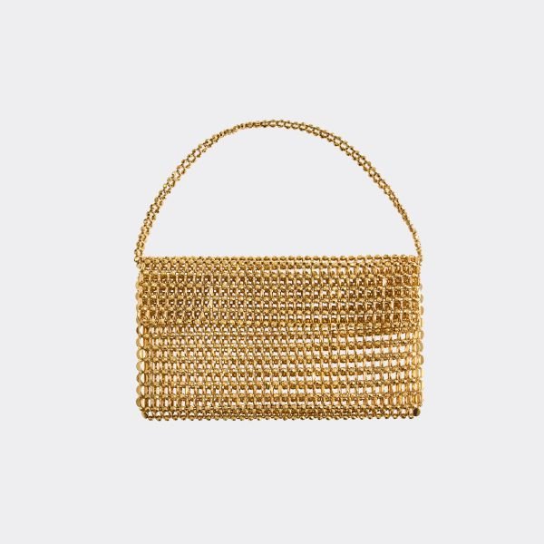 EGO Fever Envelope Style Rectangle Shaped Shoulder Bag In Gold Bead, Women's Size UK One Size - 2