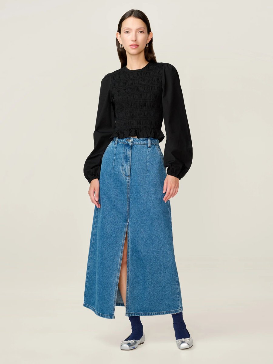 OMNES Kaloppe Top in Black - 4