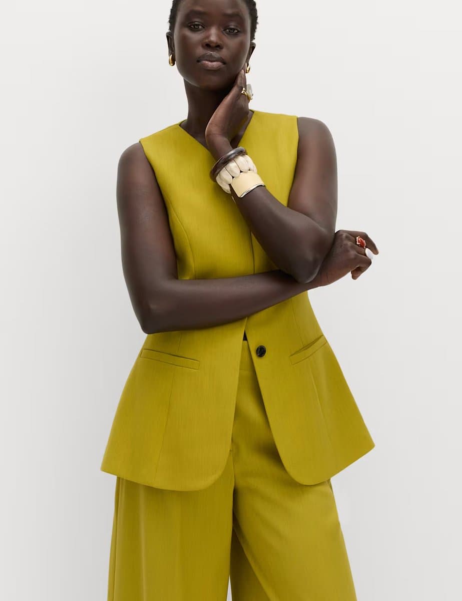 Marks & Spencer M&S Sculpted Waistcoat Moss