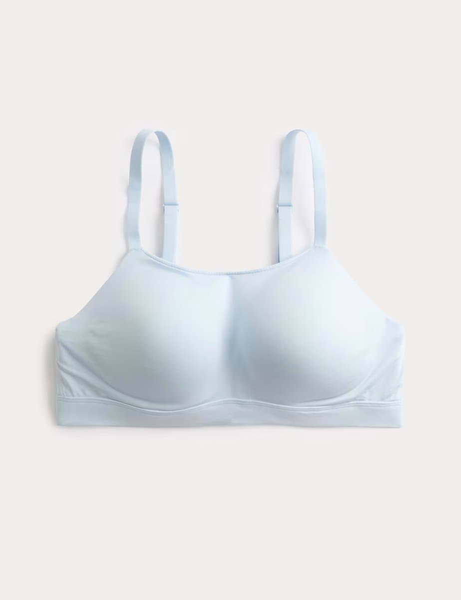 Marks & Spencer M&S Cotton Rich Non Wired Post Surgery Bra A-E Pale Blue