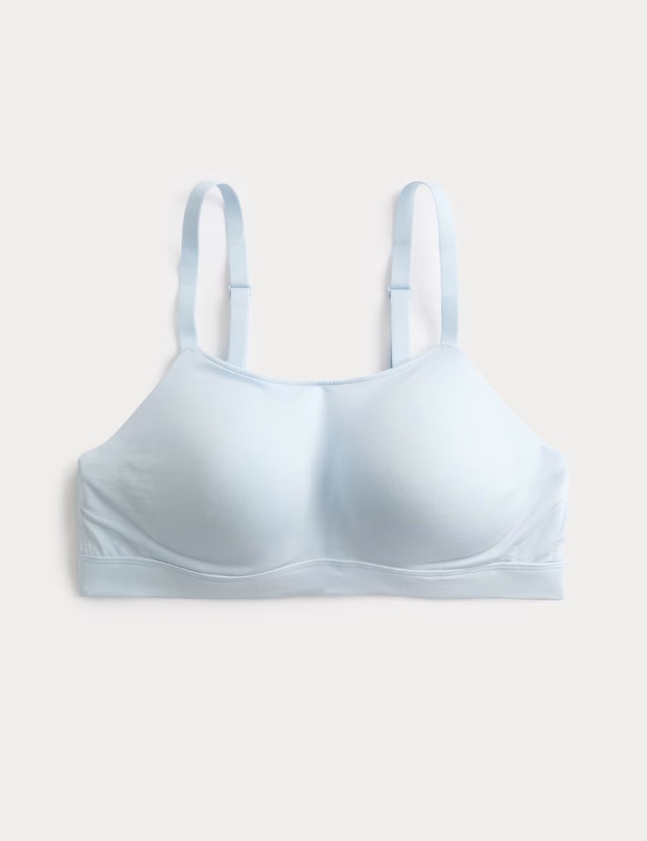 Marks & Spencer M&S Cotton Rich Non Wired Post Surgery Bra A-E Pale Blue - 2