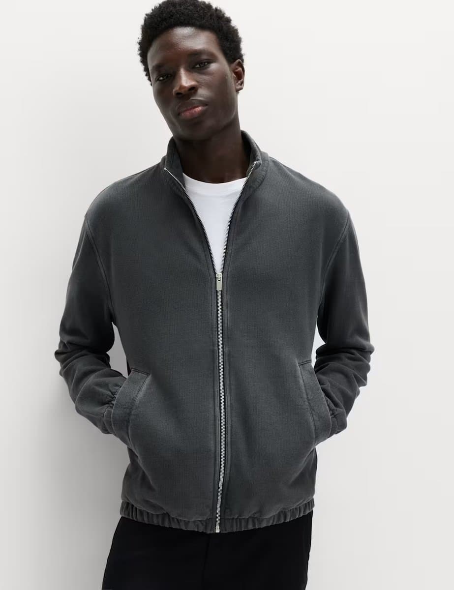 Marks & Spencer M&S Relaxed Fit Dark Pewter Coach Jacket