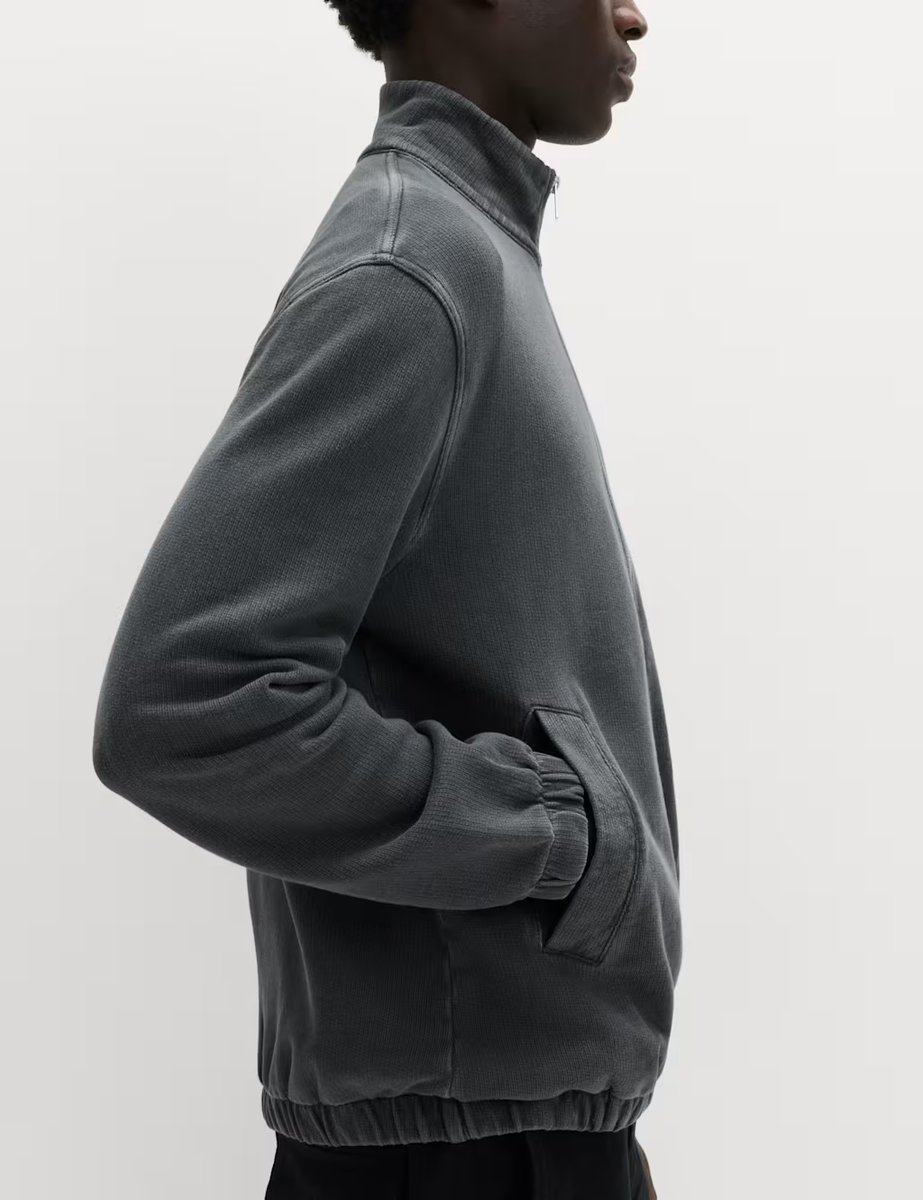 Marks & Spencer M&S Pure Cotton Garment Dye Coach Jacket Dark Pewter - 2