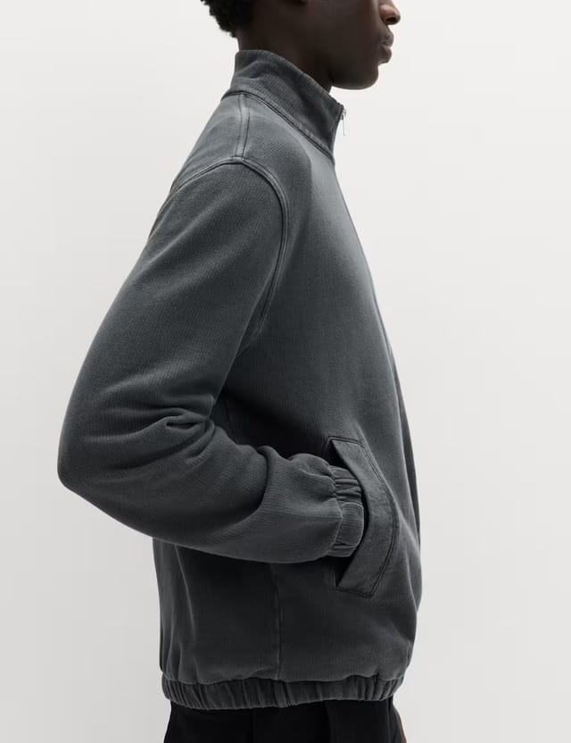 Marks & Spencer M&S Pure Cotton Garment Dye Coach Jacket Dark Pewter - 2