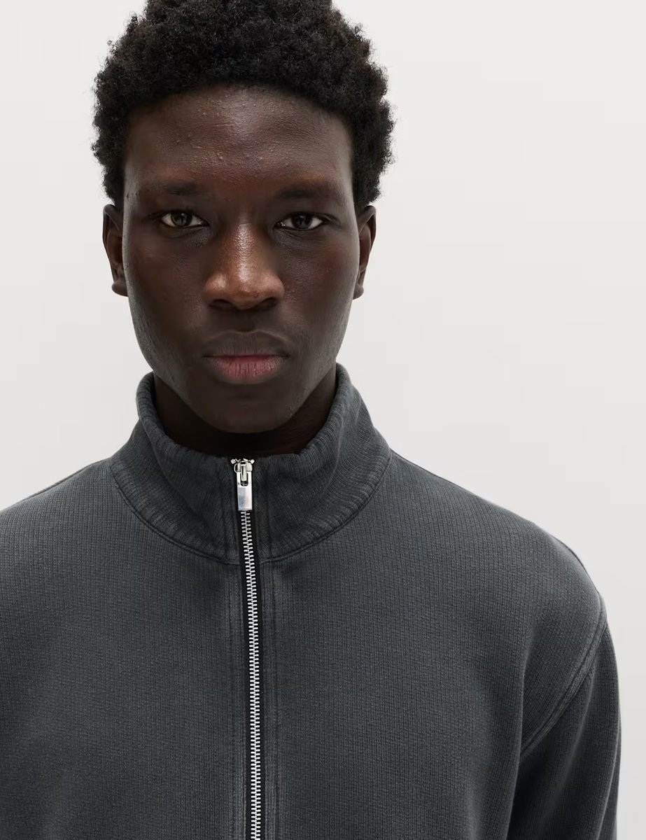 Marks & Spencer M&S Pure Cotton Garment Dye Coach Jacket Dark Pewter - 3