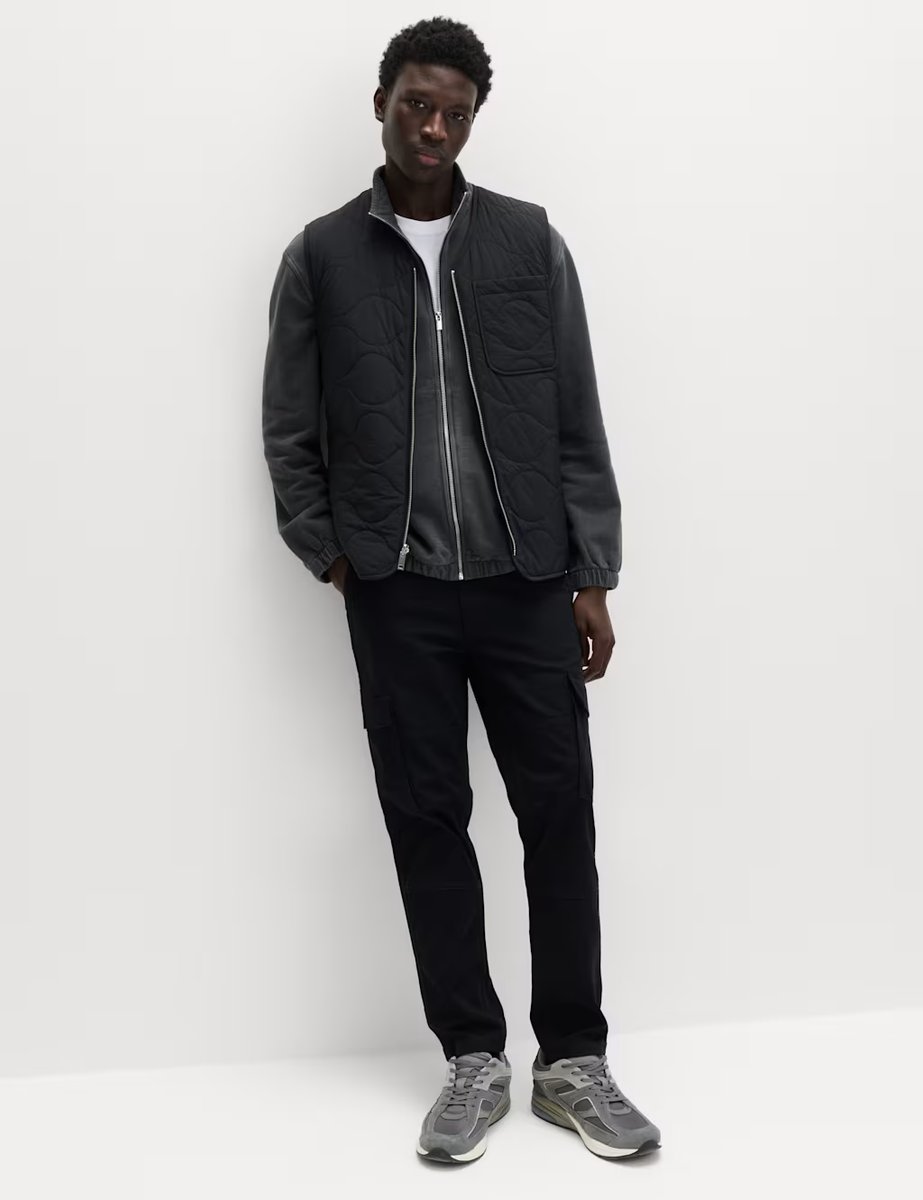 Marks & Spencer M&S Pure Cotton Garment Dye Coach Jacket Dark Pewter - 4