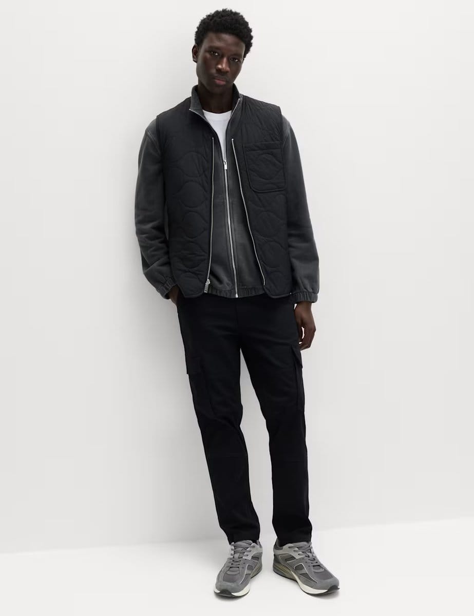 Marks & Spencer M&S Pure Cotton Garment Dye Coach Jacket Dark Pewter - 4