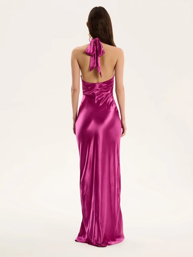 OMNES Arles Dress in Magenta - 3