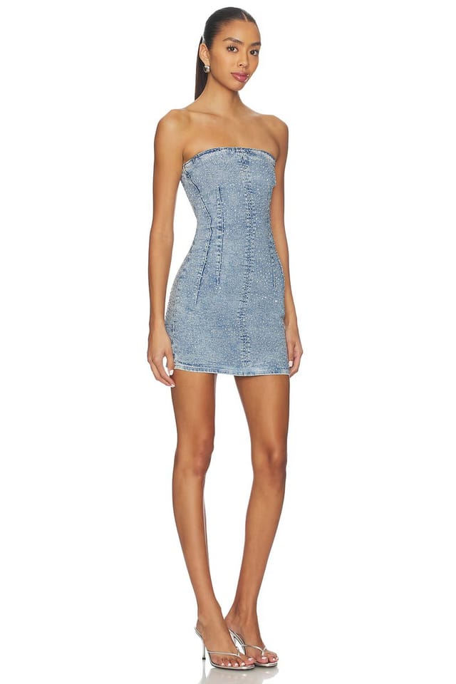 revolve Crystal Strapless Mini Dress - 3