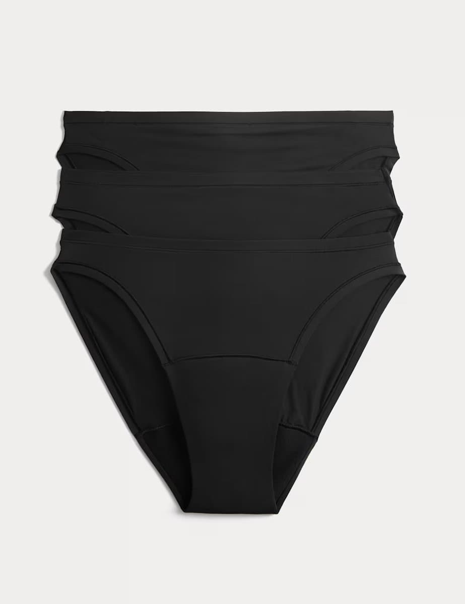 Marks & Spencer M&S 3 Pack Flexifit™ Modal Rich Period Knickers Black