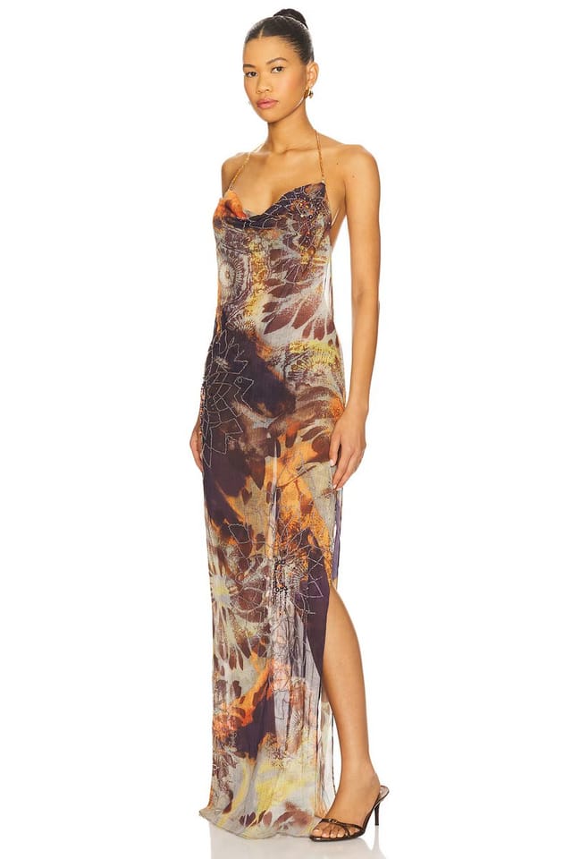 revolve Dahlia Cowl Beaded Dress - 3