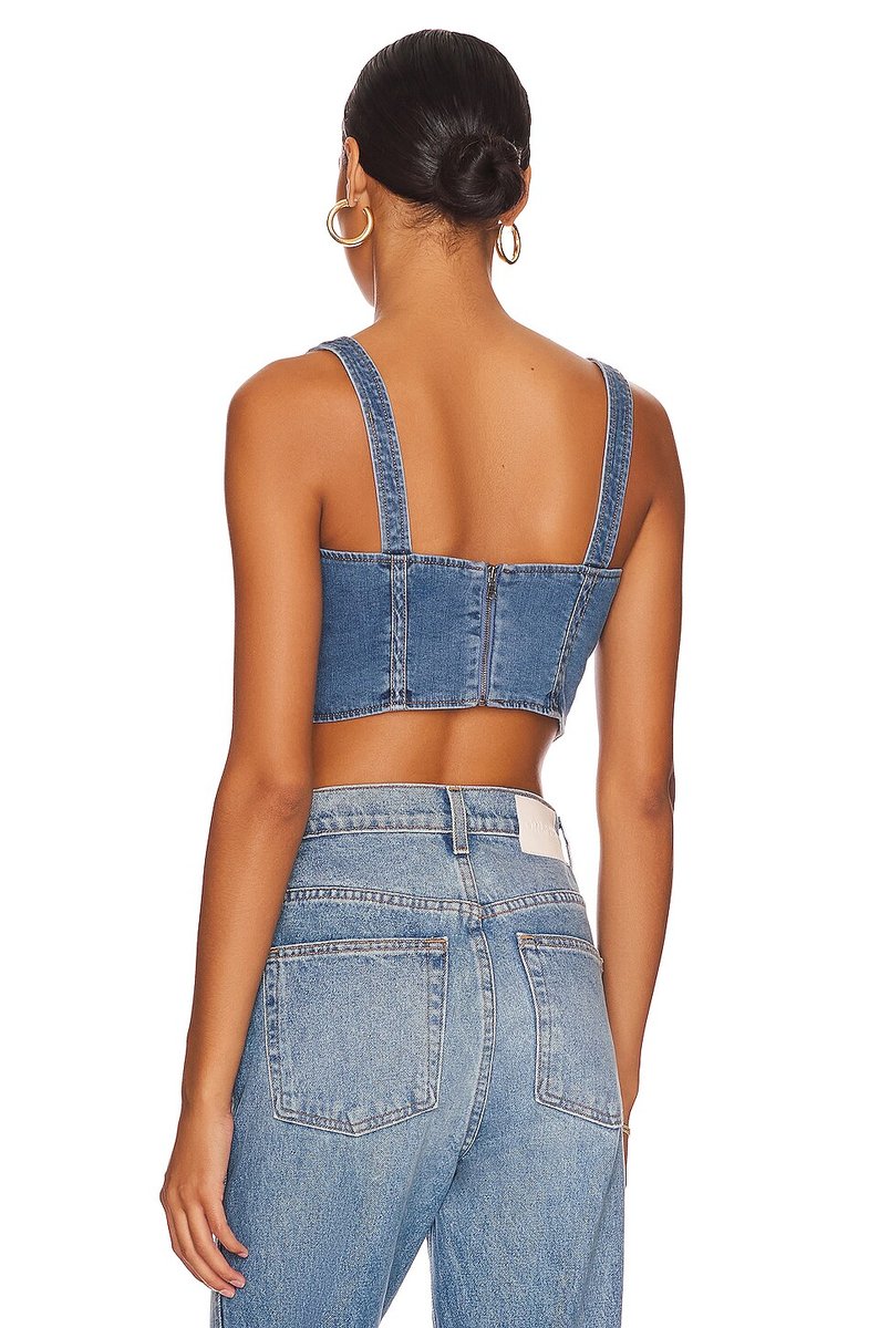revolve Denim Corset Bustier - 3