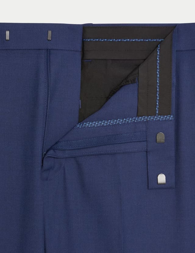 Marks & Spencer M&S Skinny Fit Stretch Suit Trousers Dark Indigo - 2