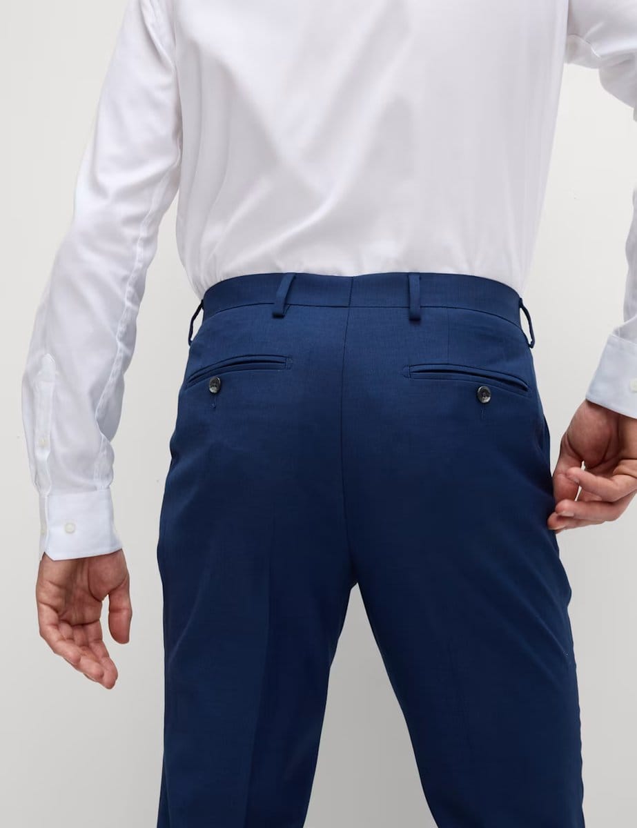 Marks & Spencer M&S Skinny Fit Stretch Suit Trousers Dark Indigo - 4