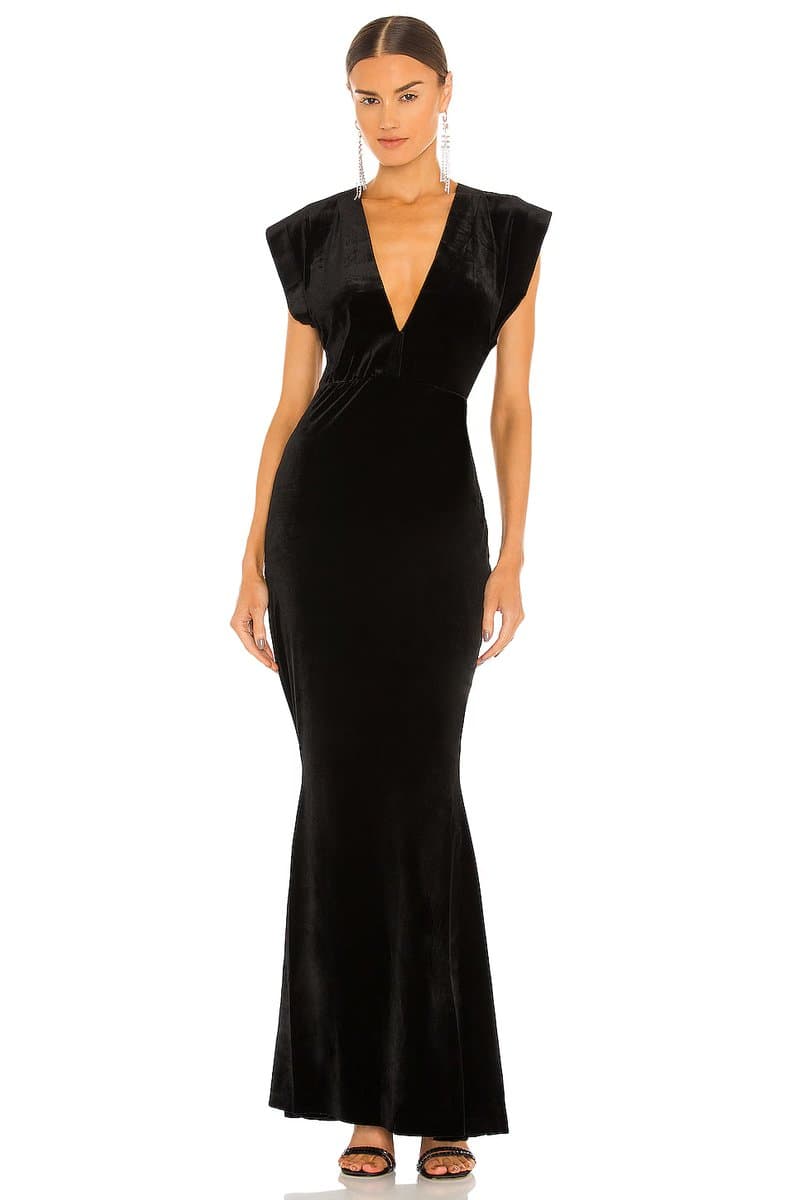 revolve V Neck Rectangle Gown