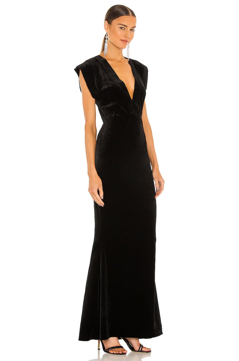 revolve V Neck Rectangle Gown - 2