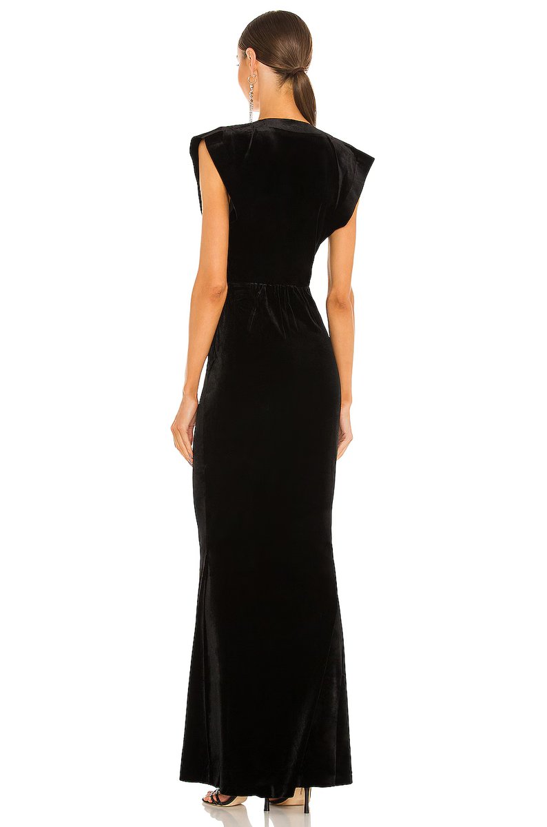 revolve V Neck Rectangle Gown - 3