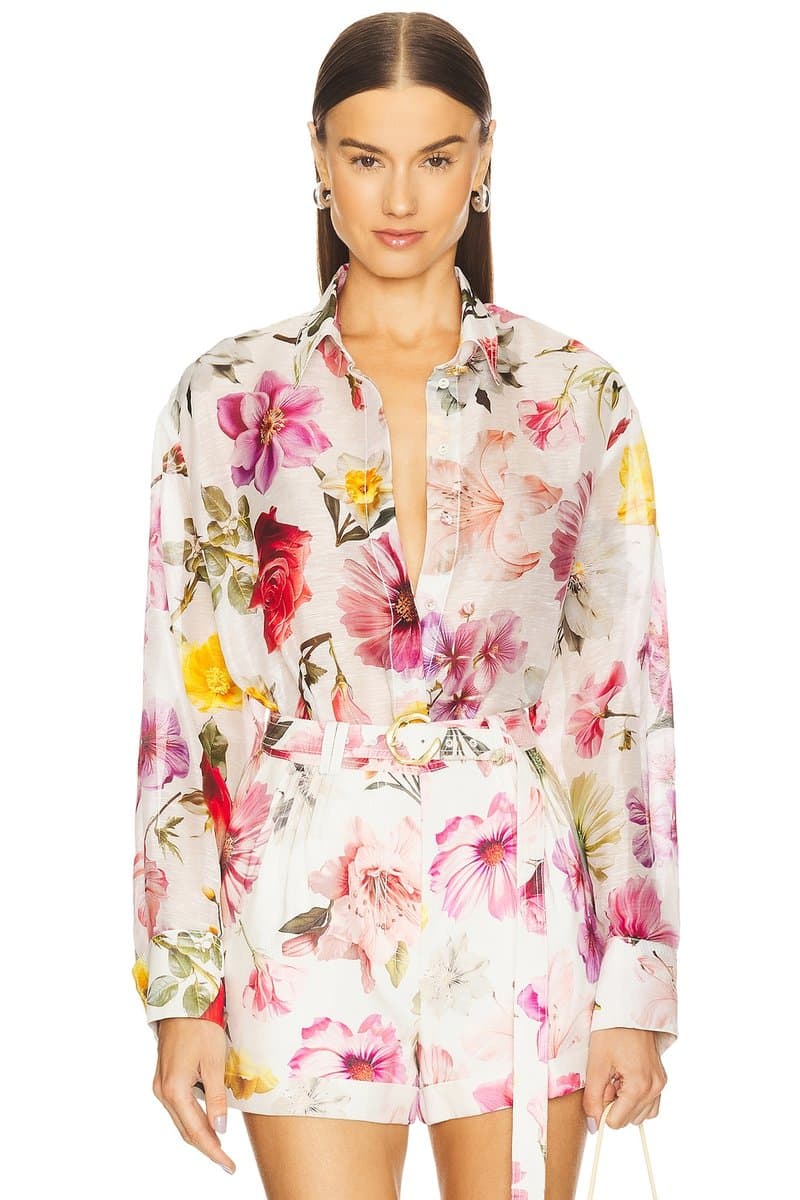 revolve Revolve Aje Floral Floral Shirt in Collage Floral