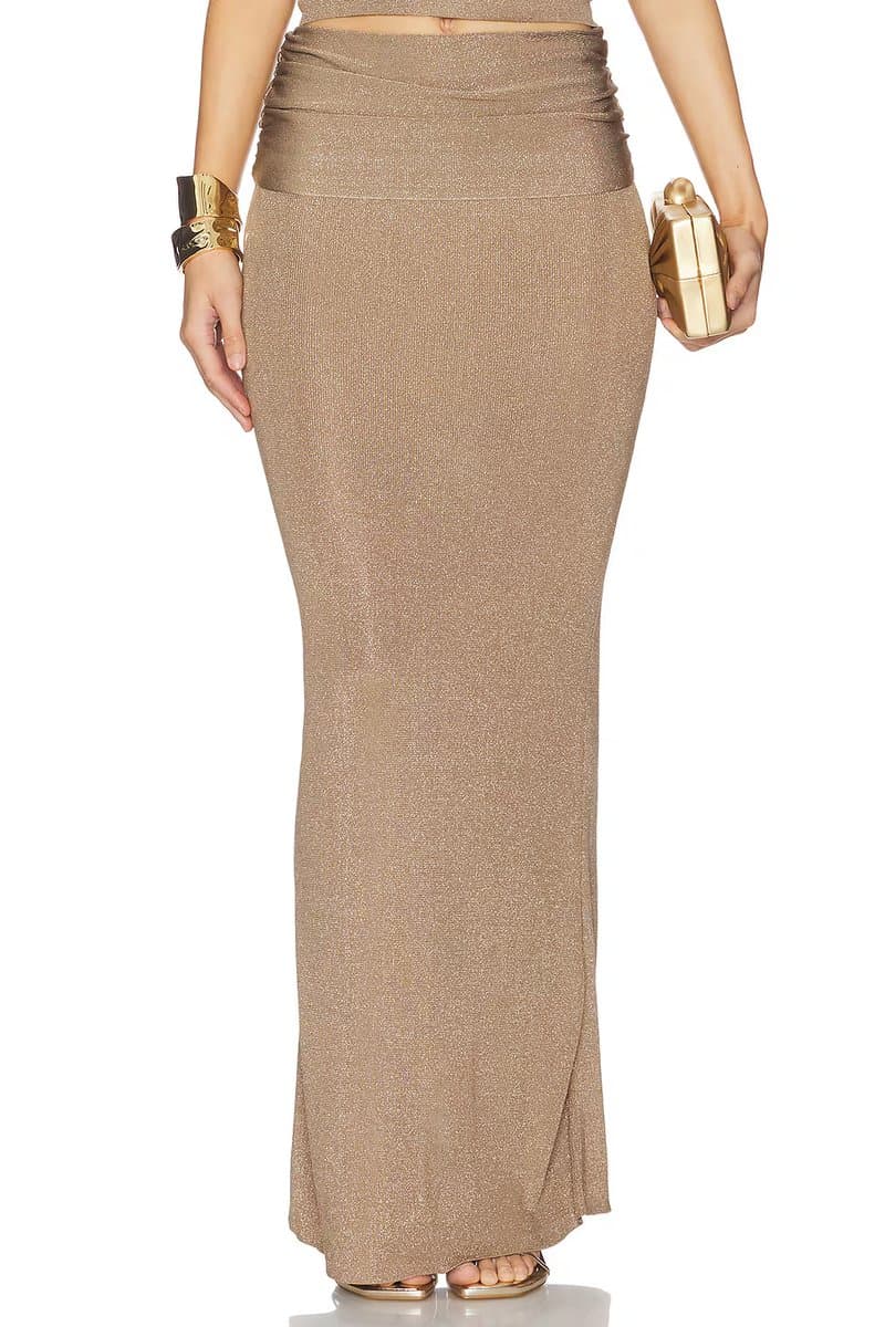 revolve Renna Ruched Waist Maxi Skirt