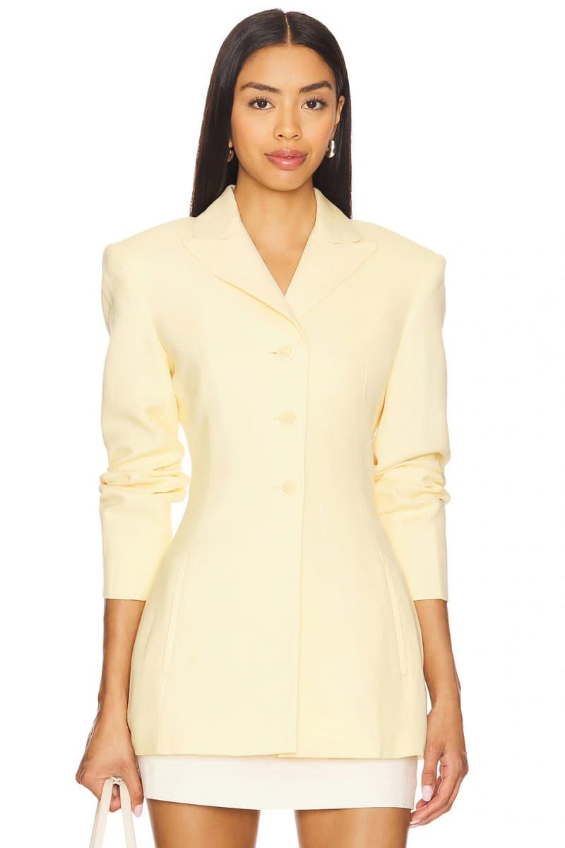 revolve Revolve Deni Blazer with Button Closure in Butter