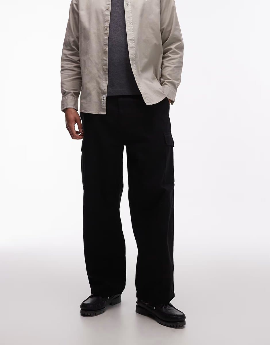 ASOS Carhartt WIP Black Straight Fit Cargo Trousers