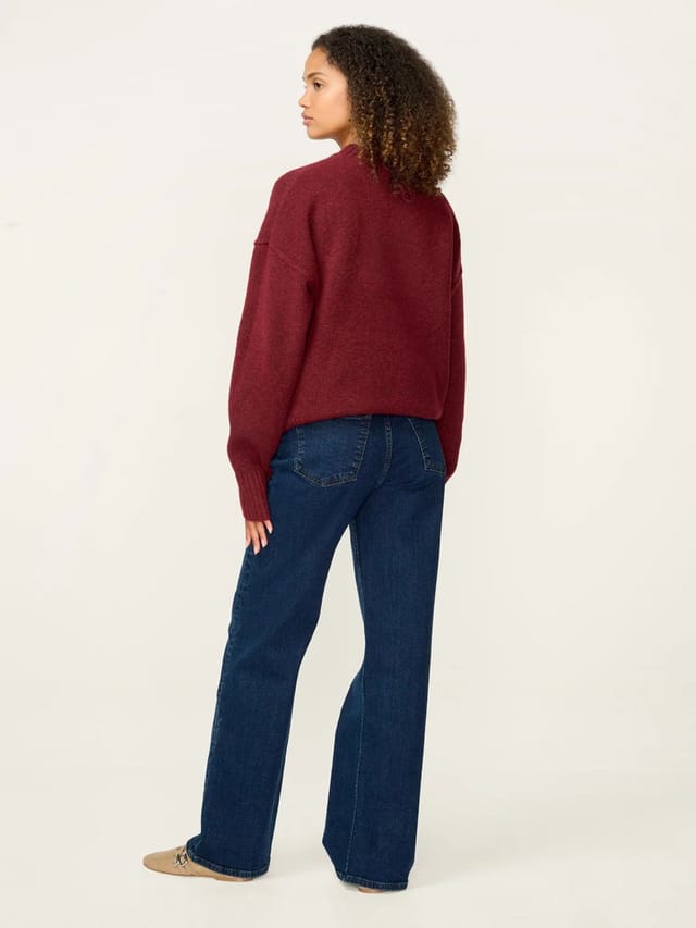 OMNES Clementine Jumper in Burgundy - 3