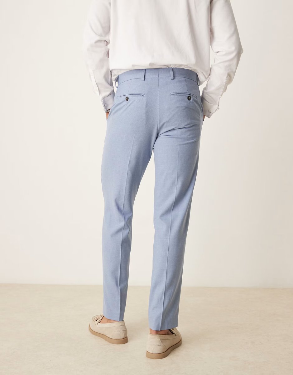 ASOS Selected Liam regular fit trouser in light blue - 2