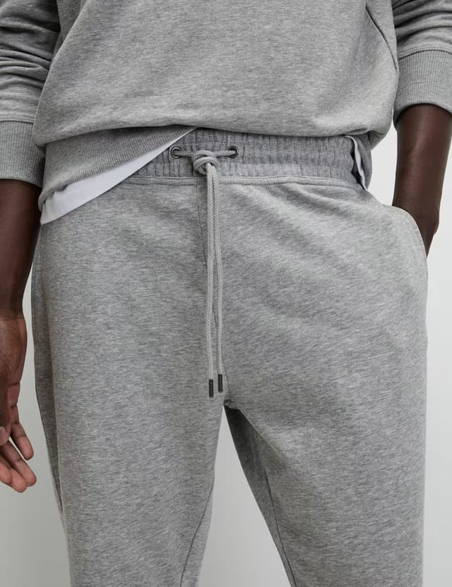 Marks & Spencer M&S Cuffed Joggers Grey Marl - 2