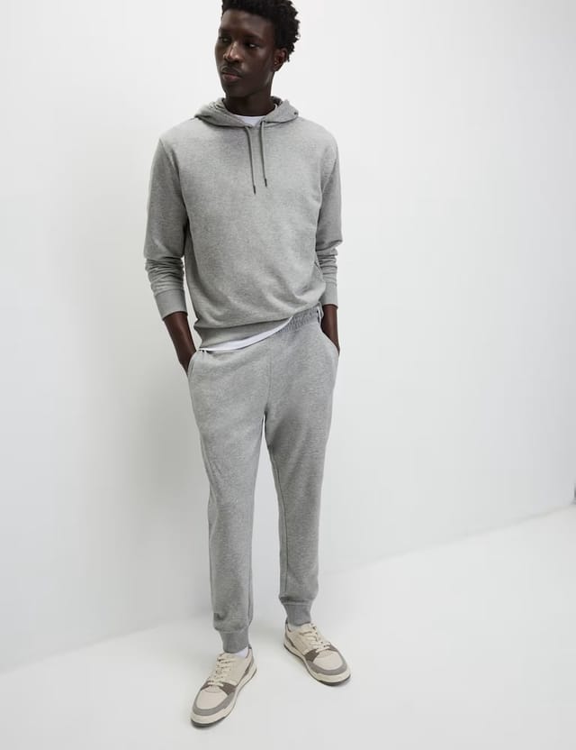 Marks & Spencer M&S Cuffed Joggers Grey Marl - 3