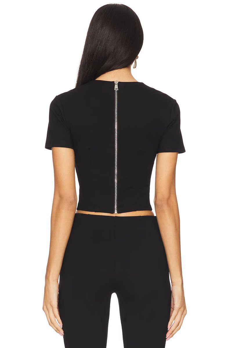 revolve Zipper Bustier Cup T-Shirt - 3
