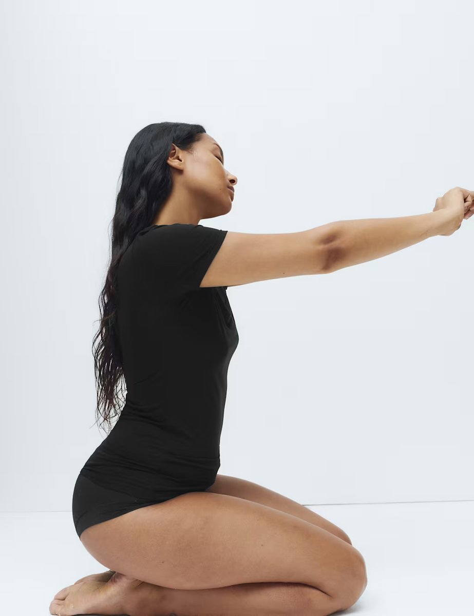 Marks & Spencer M&S 2 Pack Heatgen™ Thermal Short Sleeve Tops Black - 2