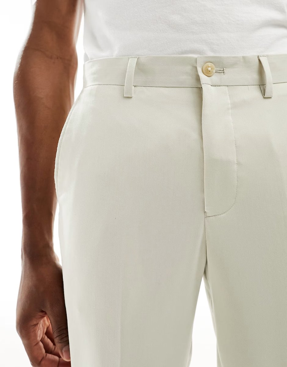 ASOS Jack & Jones Premium slim fit suit trouser in cream - 2