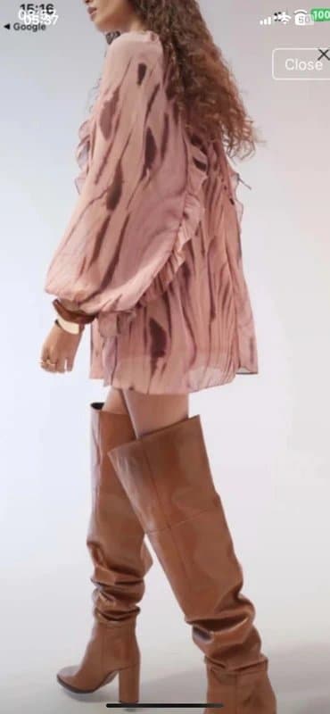 ASOS ASOS Design Pink Cape Sleeve Ruffle Frilly Floaty Mini Dress sz 12 BNWT