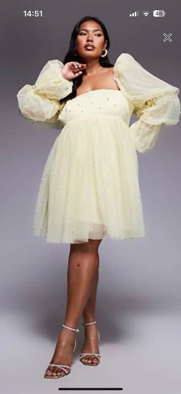 ASOS ASOS Curve Luxe Dress pink with pearls - 2