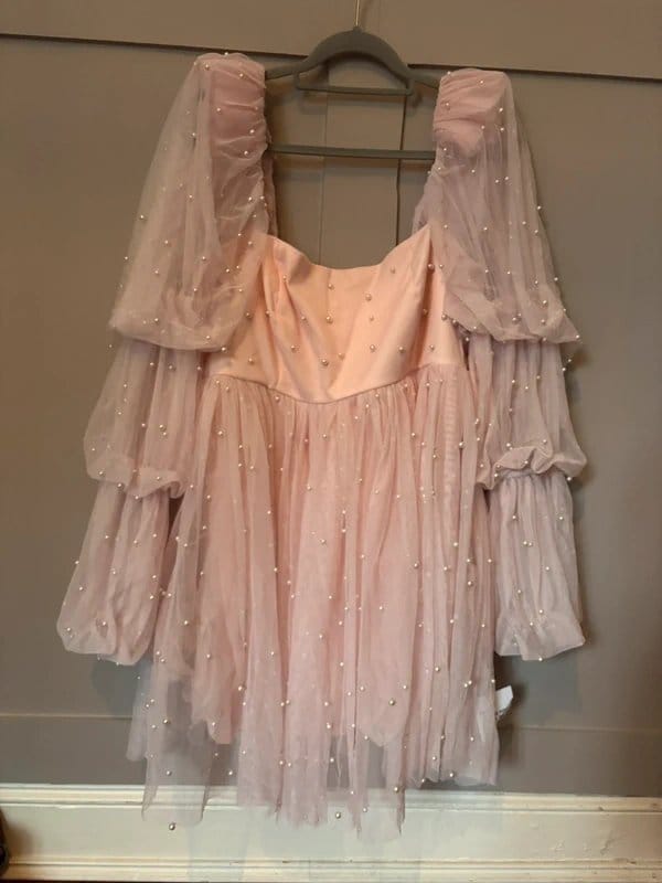 ASOS ASOS Curve Luxe Dress pink with pearls - 3