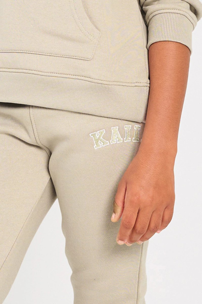 Kaiia Kaiia Kids Cuffed Joggers Stone - 4