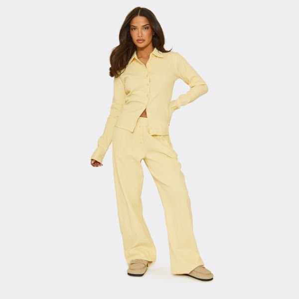 EGO EGO Mid Rise Straight Leg Joggers in Yellow