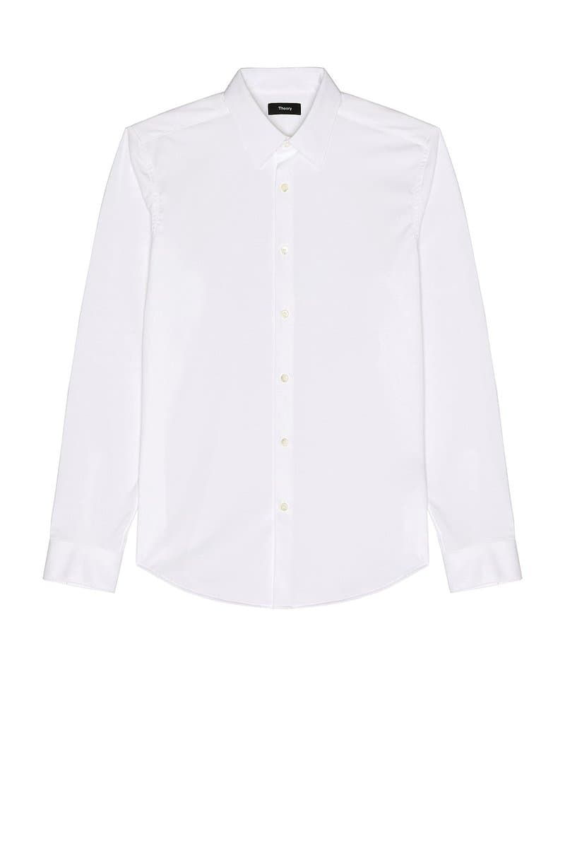 revolve Revolve Theory Structure Knit Shirt in White