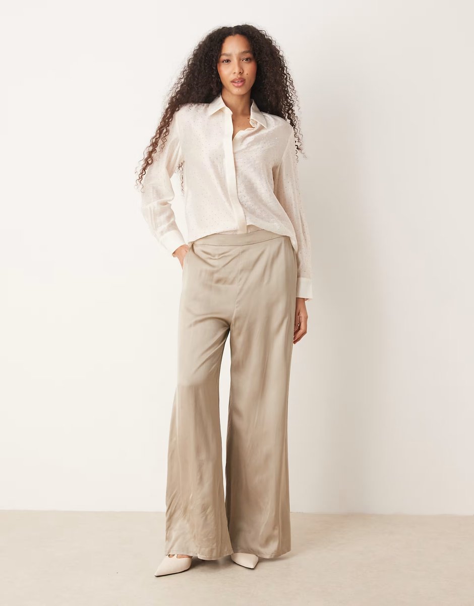 ASOS Mango embellished shirt in cream - 3