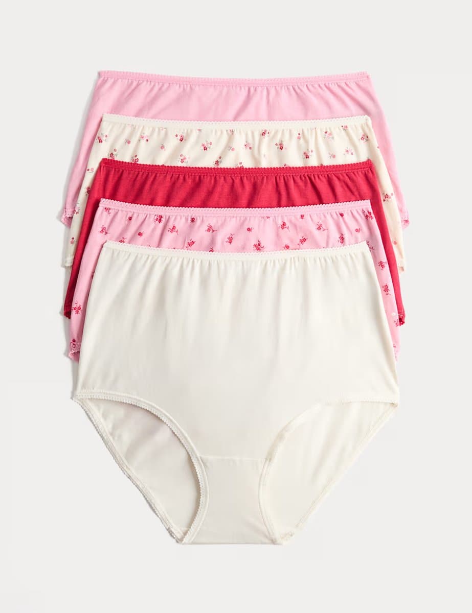 Marks & Spencer M&S Multi-Style Full Briefs in Pink Mix