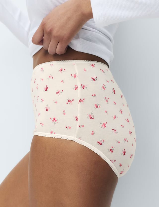 Marks & Spencer M&S 5pk Cotton Lycra™ Full Briefs Pink Mix - 2