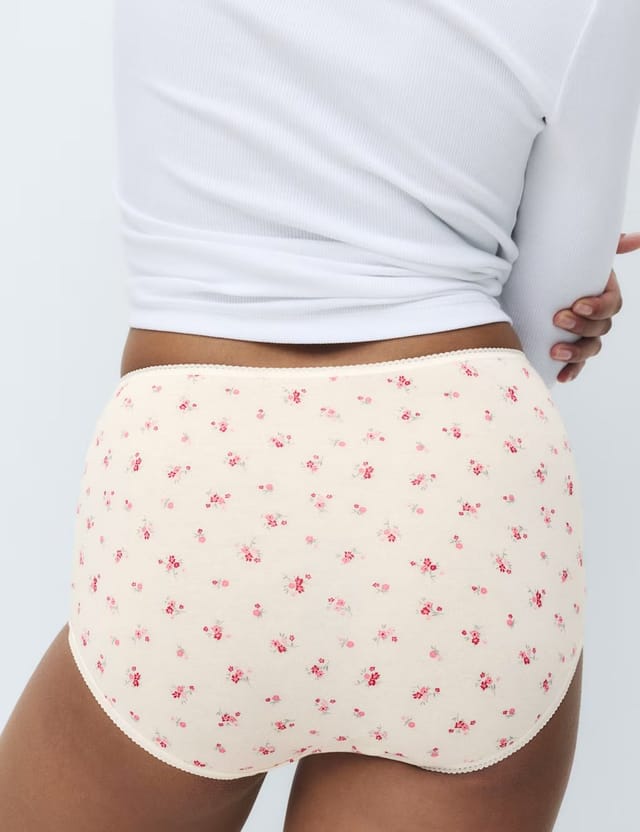 Marks & Spencer M&S 5pk Cotton Lycra™ Full Briefs Pink Mix - 3