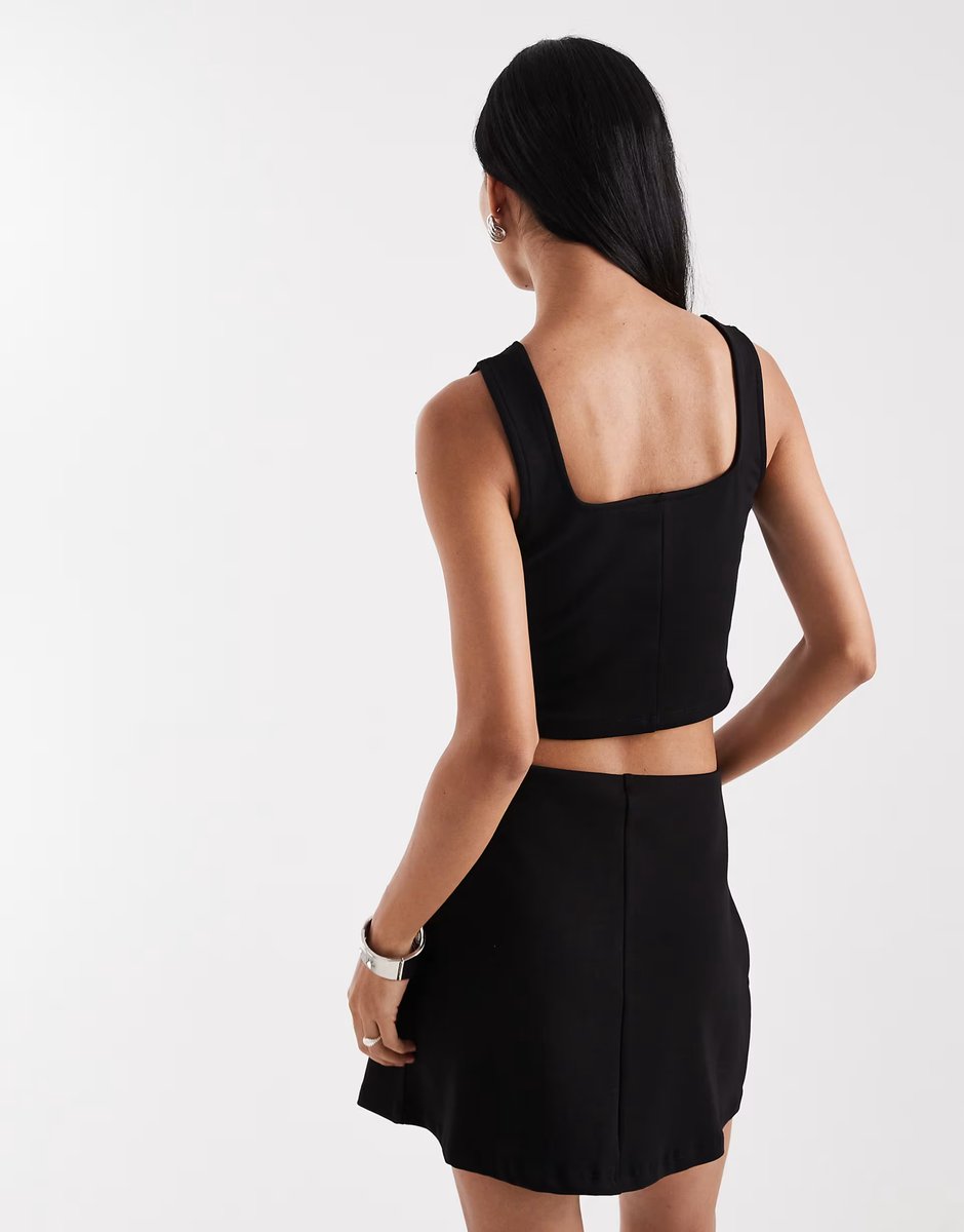 ASOS New Look co-ord embellished velvet top in black - 4