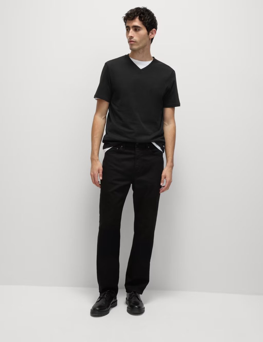 Marks & Spencer M&S 3 Pack Pure Cotton V-Neck T-Shirts Navy Mix - 2