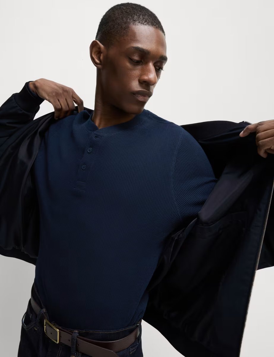 Marks & Spencer M&S Bomber Jacket with Stormwear™ Navy - 4