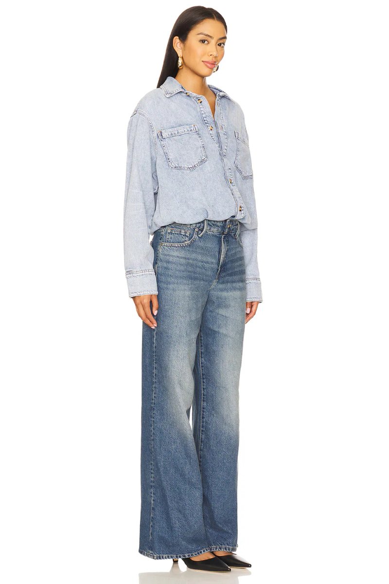 revolve Denim Shirt Jumpsuit - 3