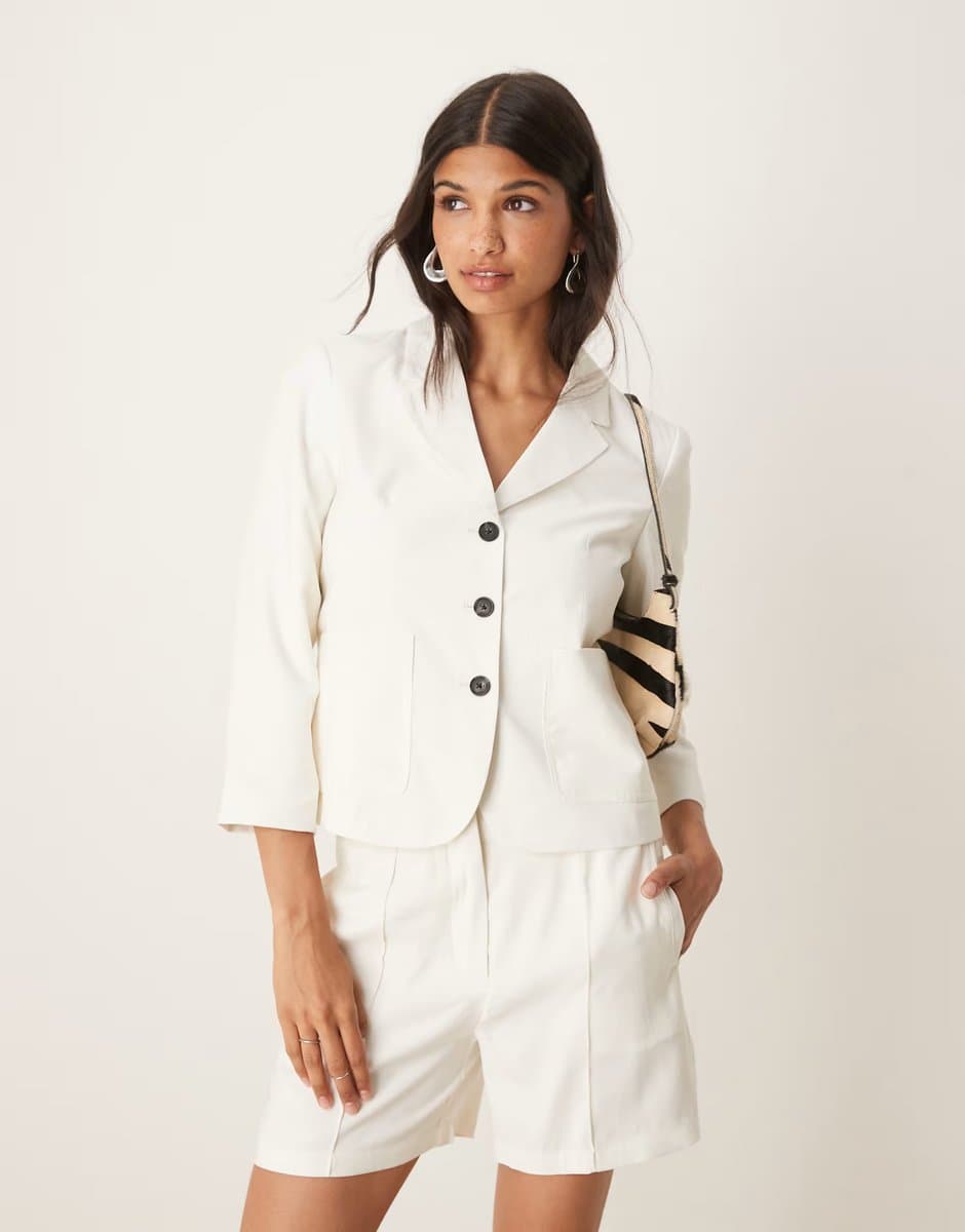 ASOS AWARE tailored blazer co-ord in white